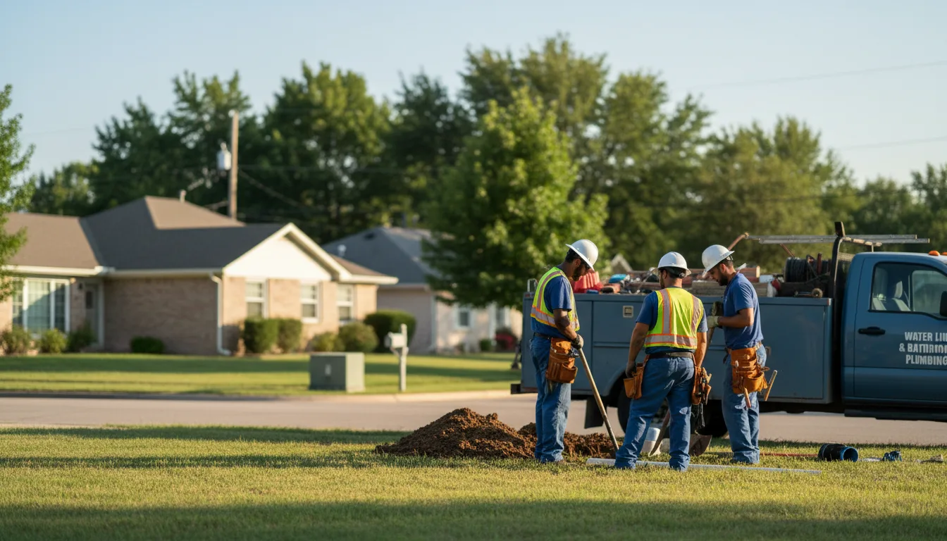Residential water line and bathroom plumbing service in Butler, IN